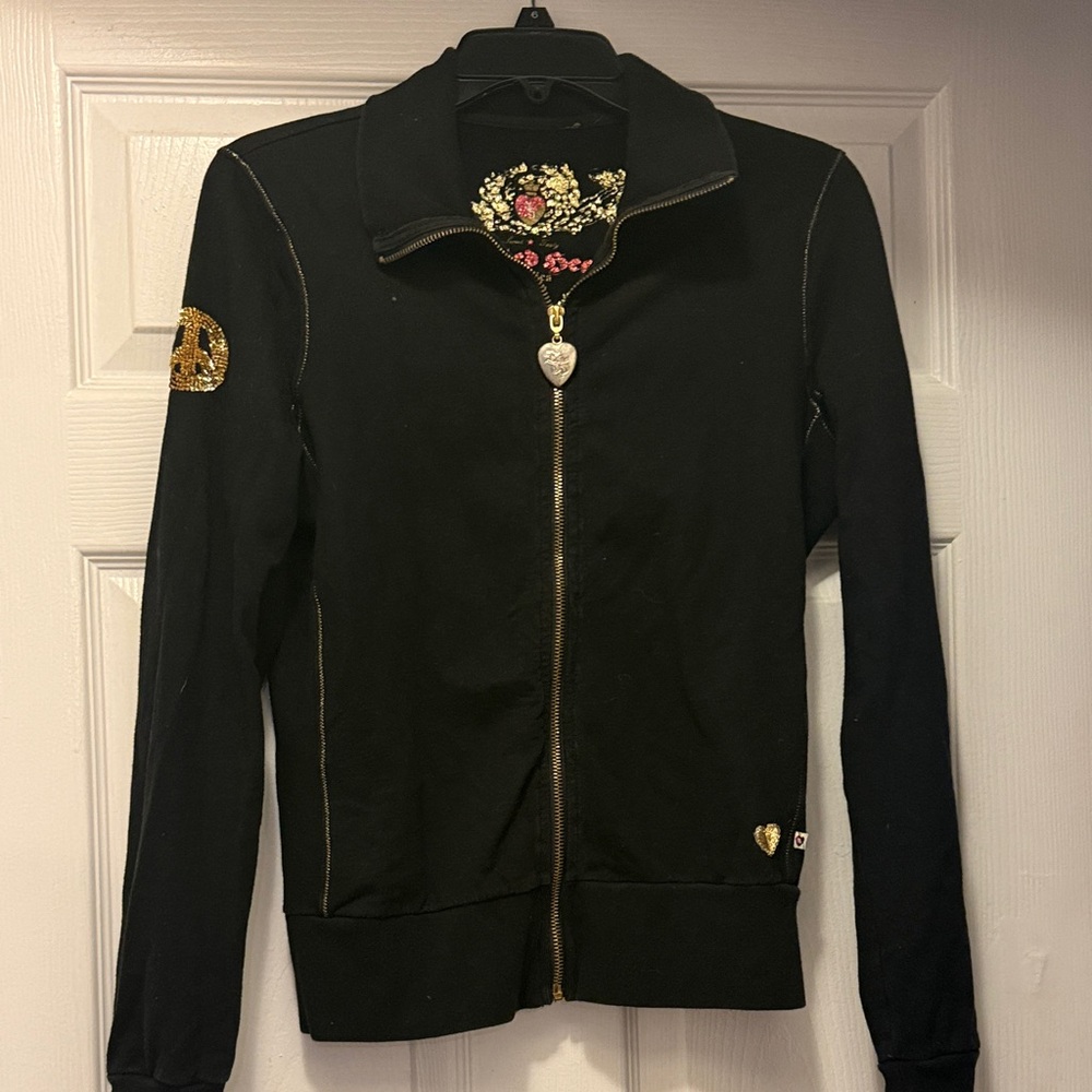 TWISTED HEART Black Jacket with Gold Embroidery - Picture 6 of 6